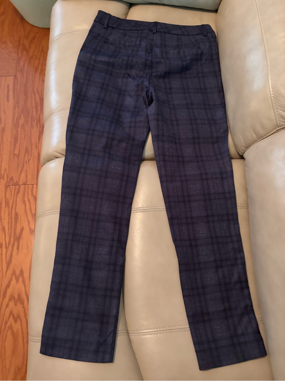 Women’s Navy Plaid Dress Pants